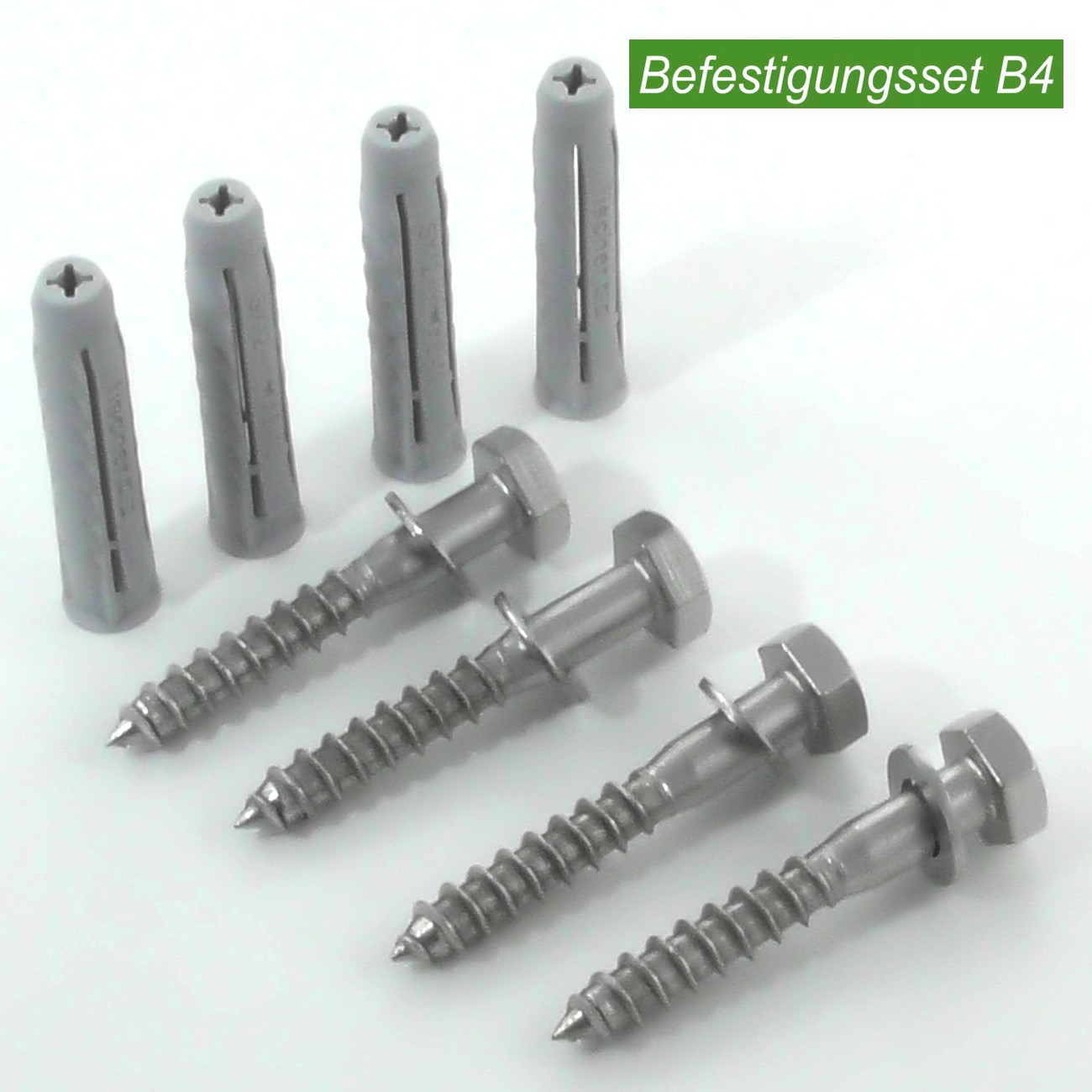 Dübel + Schraubensatz 4x