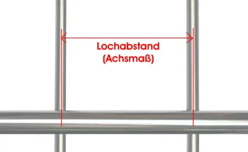 Edelstahlrohr mit durchgehenden Bohrungen