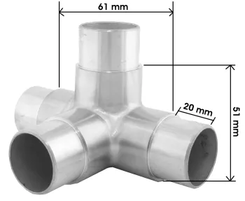 Rohrverbinder mit 4 Abgängen