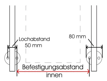 Maßzeichnung für Französischen Balkon