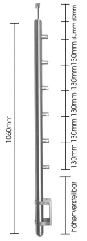 Geländerpfosten höhenverstellbar