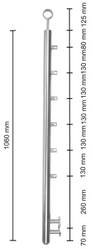 Pfosten mit einem Ringträger für Rohr 42,4mm