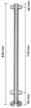 Geländerpfosten für Quergurt