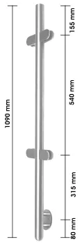 Wandglas-Mittelpfosten