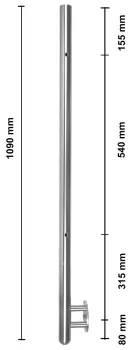 Mittelpfosten seitlich mit Gewinde M8