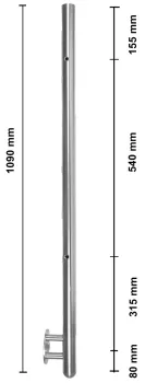 Geländerpfosten mit 2x M8-Gewinde