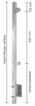 Geländerpfosten 40/40 höhenverstellbar