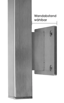 Vierkantpfosten 40/40 mm inkl. zwei Lochblechhalter