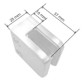 Glasklemme 45/45 mm, mit flachen Ansatz, Sonderpreis