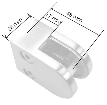 Glashalterung 63/45 mm, für Rohr 42,4 mm, V2A, Bild 2