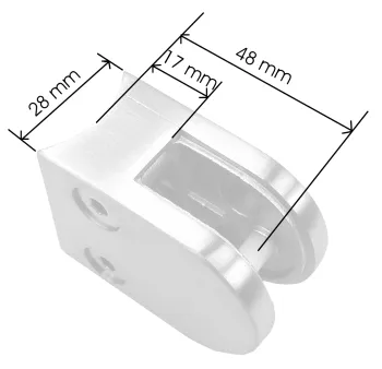 Glasklemme für Rohr 48,3mm