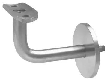 Handlaufträger mit Anschraubplatte 33,7 mm, Bügel: 14 mm