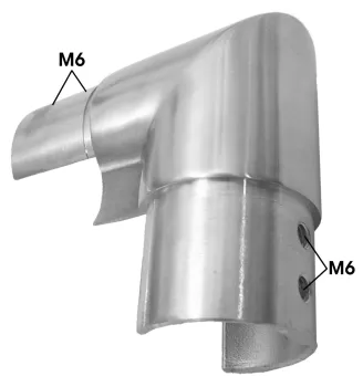 Eckfitting für Nutrohr 42,4/1,5 mm, vertikal