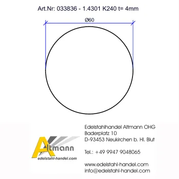 Bodenronde 60x4mm