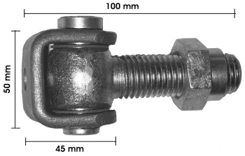 Eisen-Torband M24, teilverzinkt und einstellbar