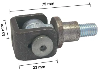 Eisen-Torband M12, teilverzinkt und einstellbar