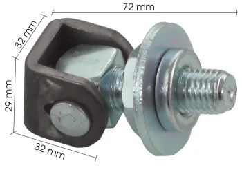 Eisen-Torband M16, teilverzinkt und einstellbar