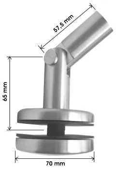 Halterung für Vordach, Befestigung 120/10 mm