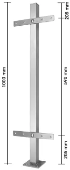 Edelstahl-Zaunpfosten - Mittelpfosten