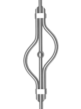 Edelstahl-Zierstab, Modell  N