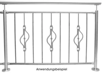 Edelstahlgeländer mit Zierstab Modell N