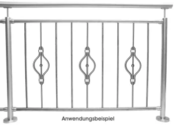 Edelstahlgeländerstab, Modell P