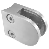 Glasklemme Edelstahl für Rohr 42,4 mm 50 x 40 mm Glashalter 50 x 40 mm, für Rohr 42,4 mm, Sonderpreis, V2A