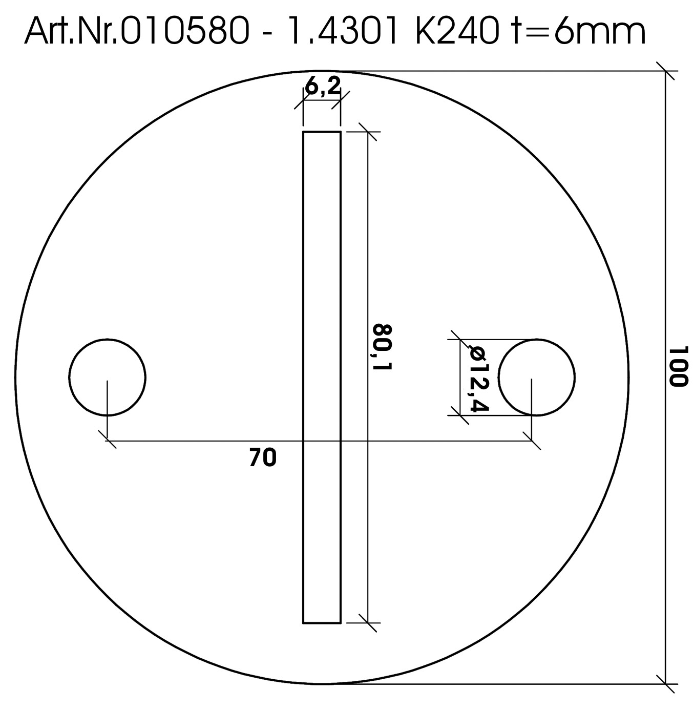 Skizze für Anschraubplatte 010580