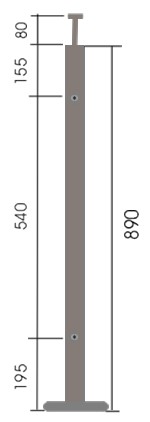 Geländerpfosten pulverbeschichtet